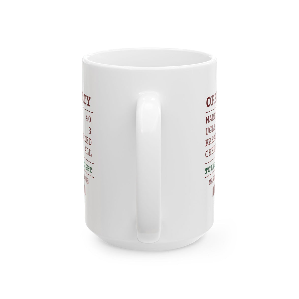 Funny Office Christmas Party Coffee Mug Office Party Receipt