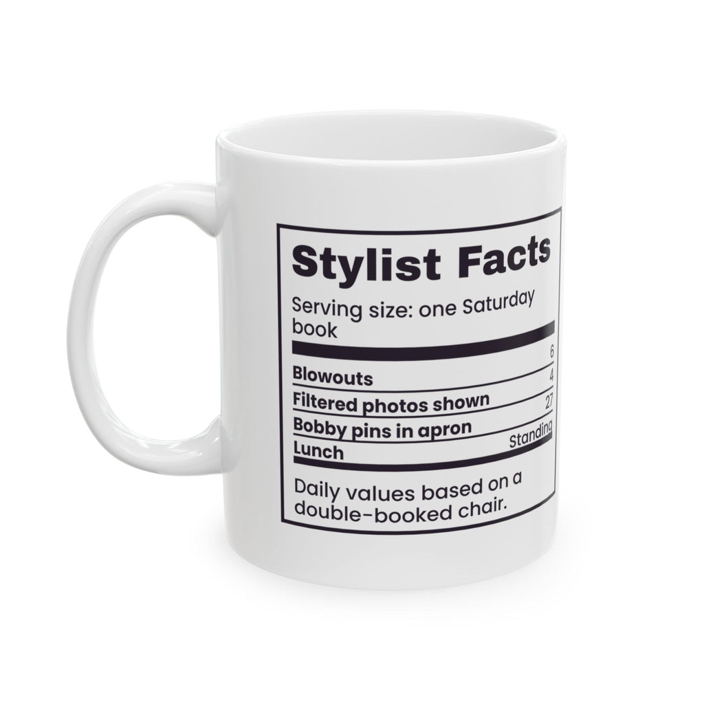 Funny Hairstylist Mug Bobby Pins In Apron 27 Stylist Nutrition Facts