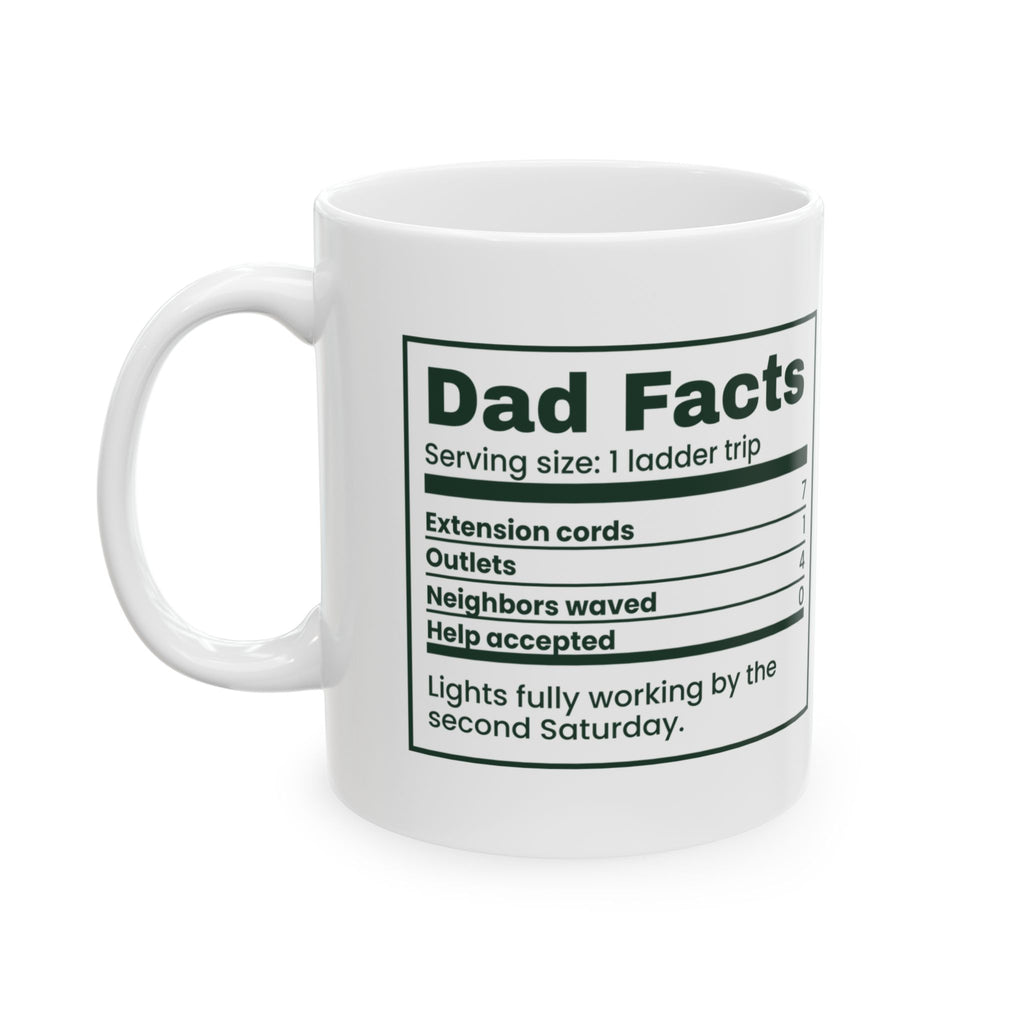 Funny Christmas Coffee Mug Dad Facts Extension Cords 7 For Dad