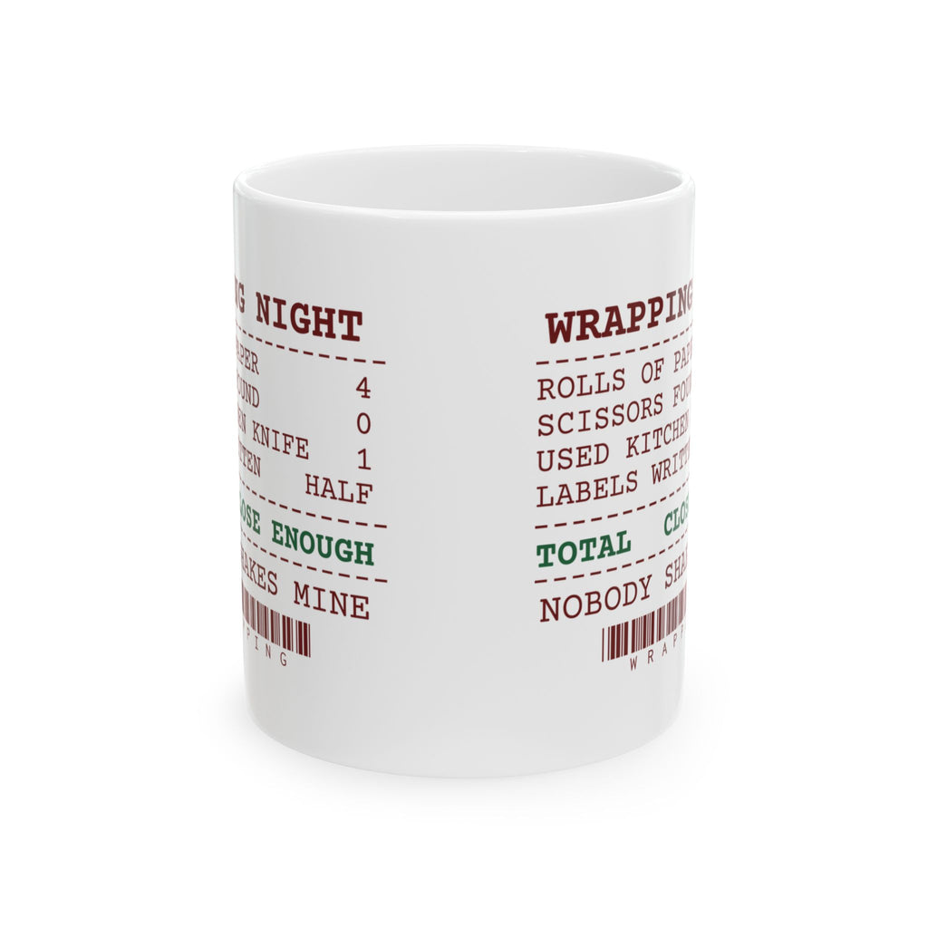 Funny Christmas Coffee Mug Scissors Found Zero Wrapping Receipt