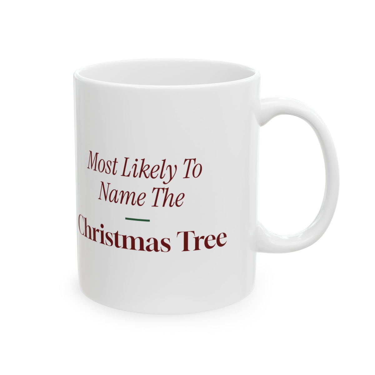 Funny Family Christmas Coffee Mug Most Likely To Name The Christmas Tree