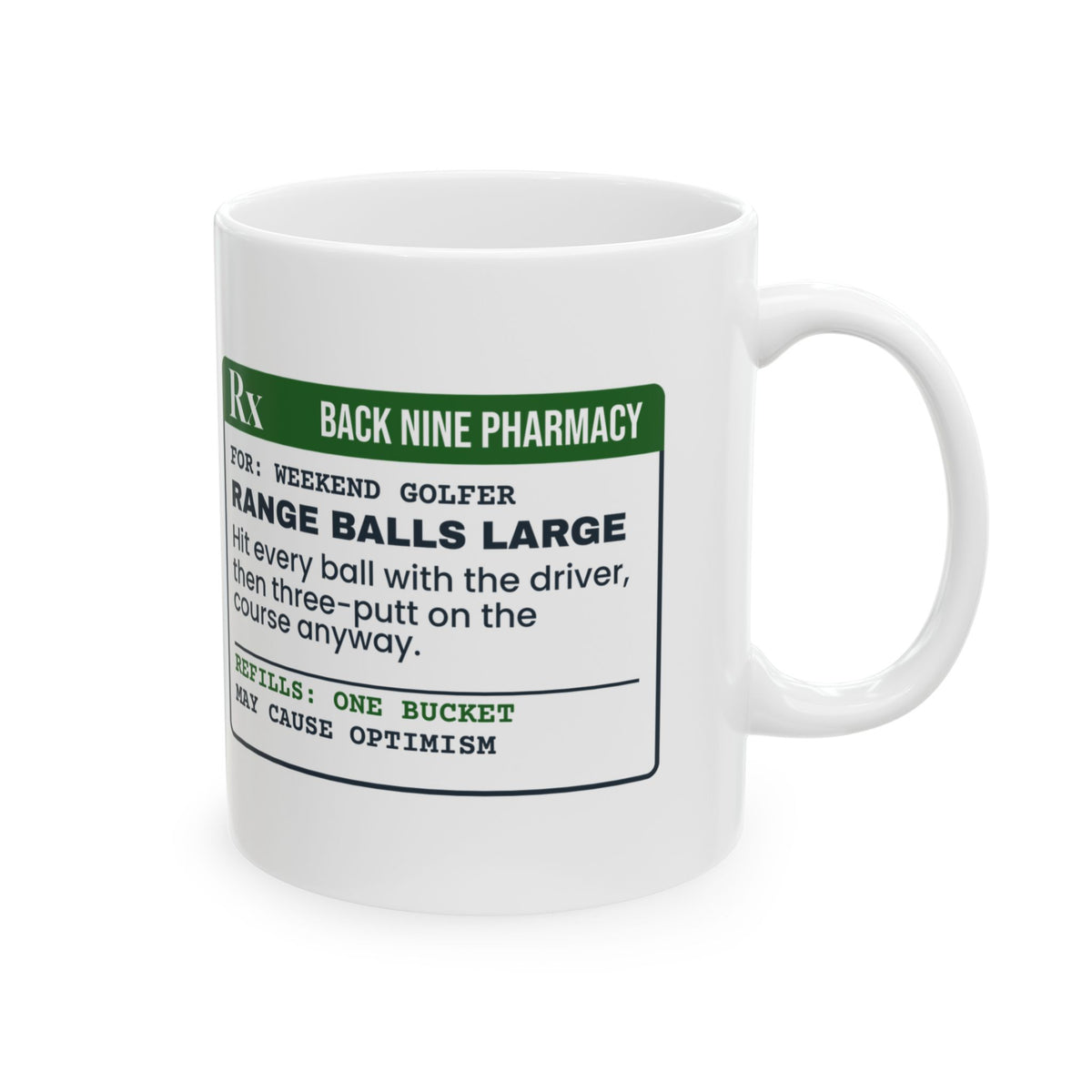 Funny Golf Coffee Mug Range Balls Prescription For Golfers