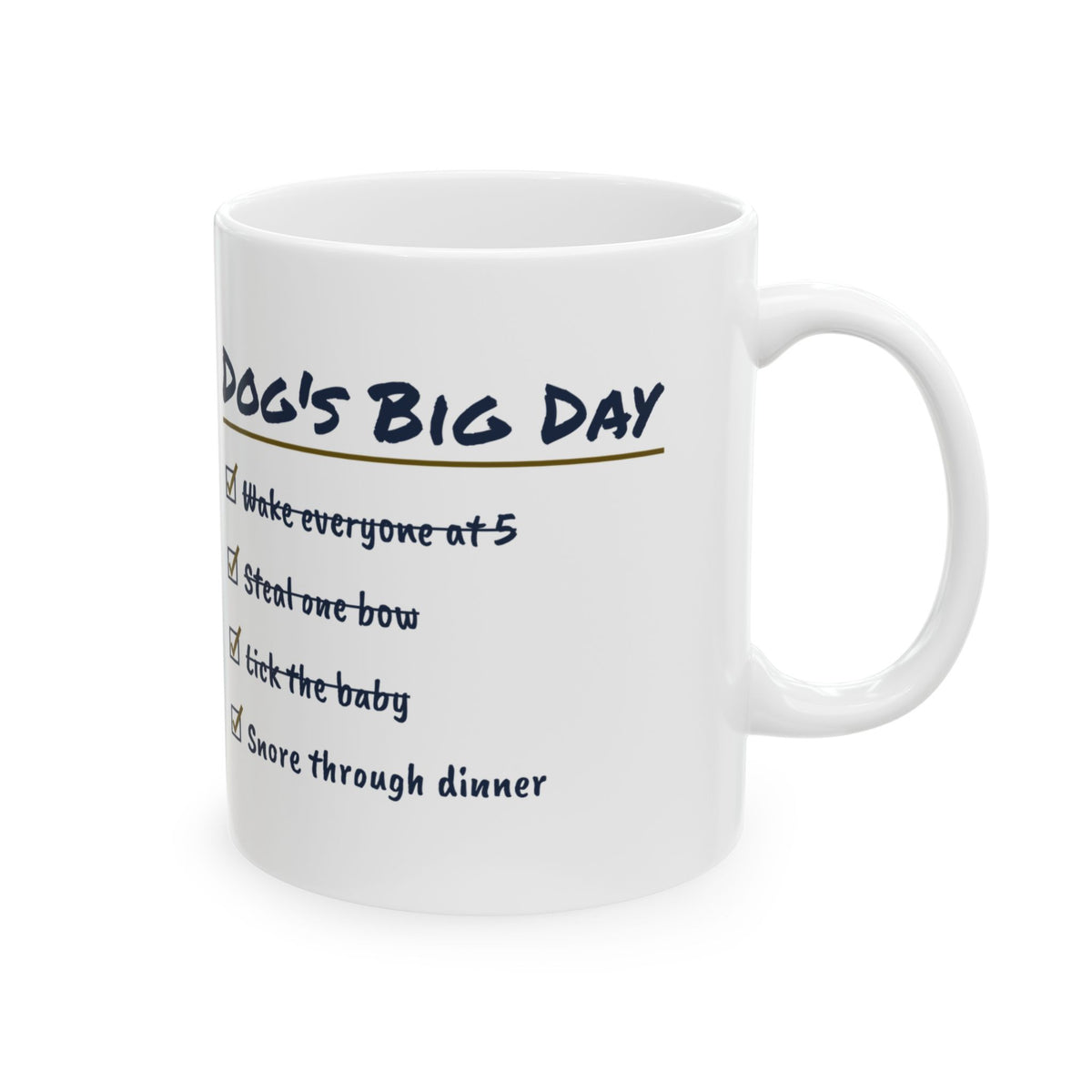 Funny Christmas Dog Coffee Mug Steal One Bow Checklist For Dog Owners
