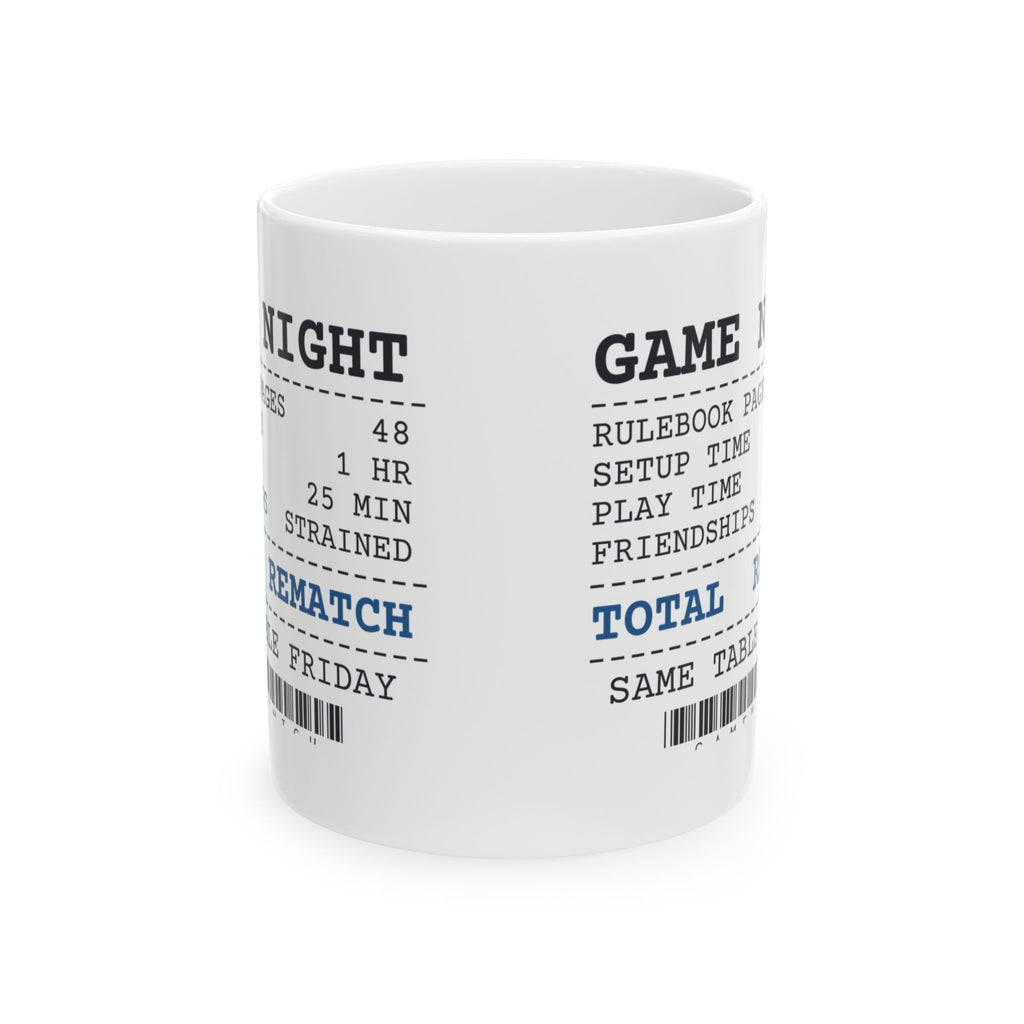 Funny Board Game Night Mug Setup Time Play Time Receipt