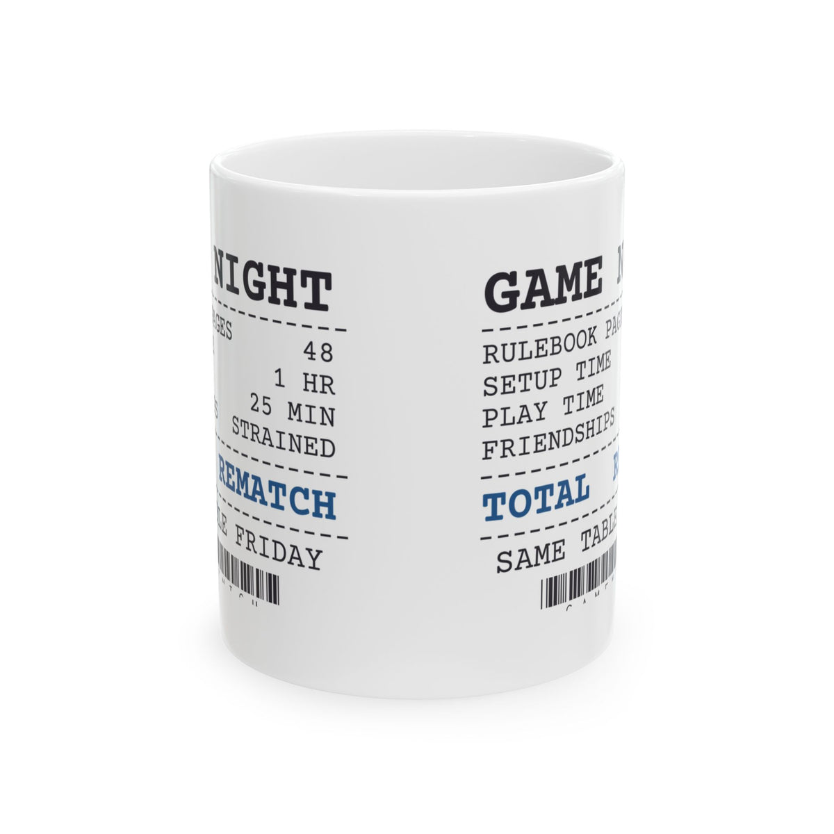 Funny Board Game Night Mug Setup Time Play Time Receipt