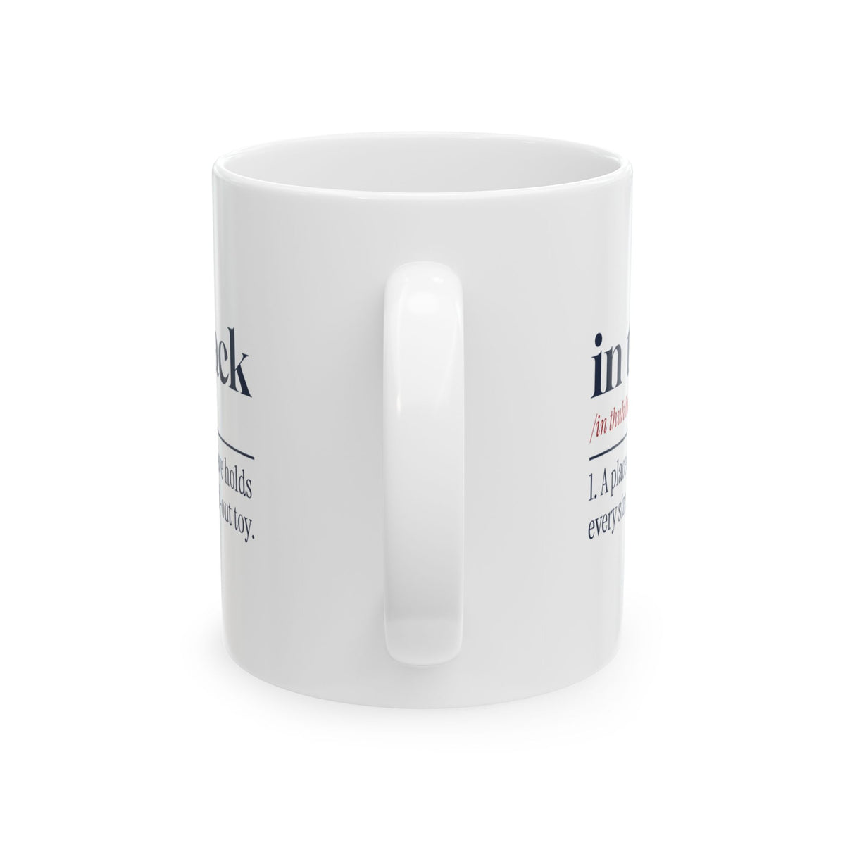 Funny Retail Christmas Coffee Mug In The Back Dictionary Definition