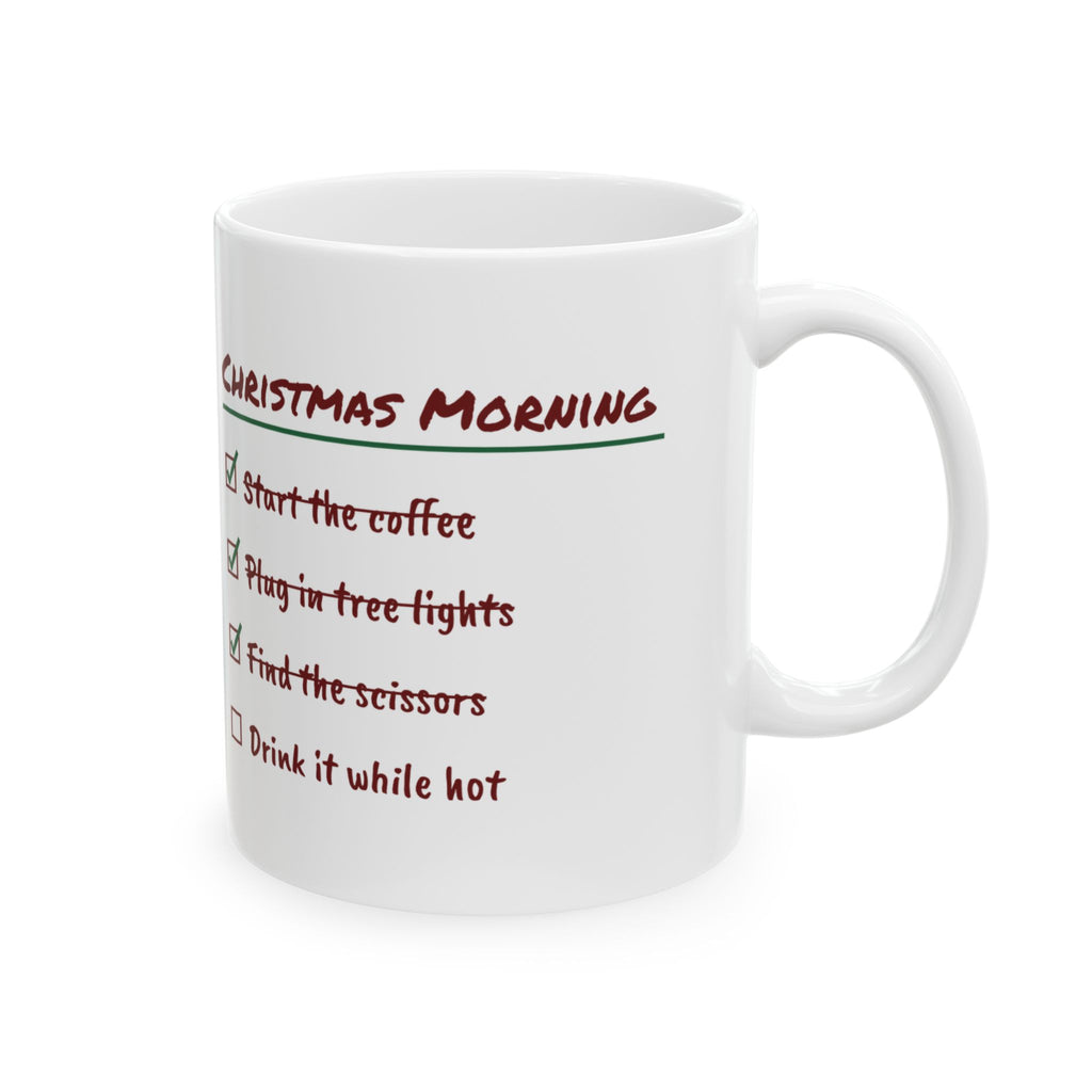 Funny Christmas Coffee Mug Drink It While Hot Christmas Checklist