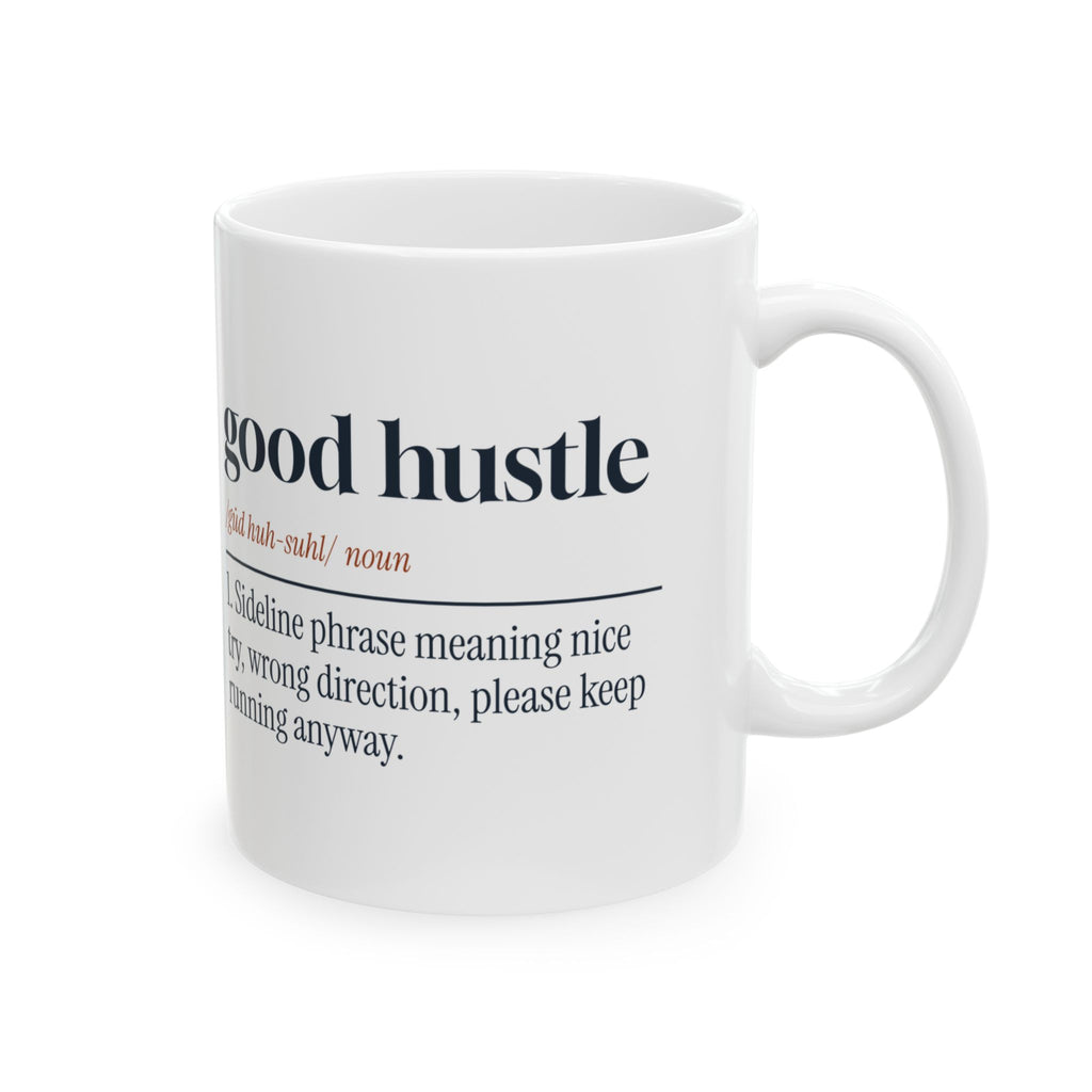 Funny Sports Coach Coffee Mug Good Hustle Dictionary Definition
