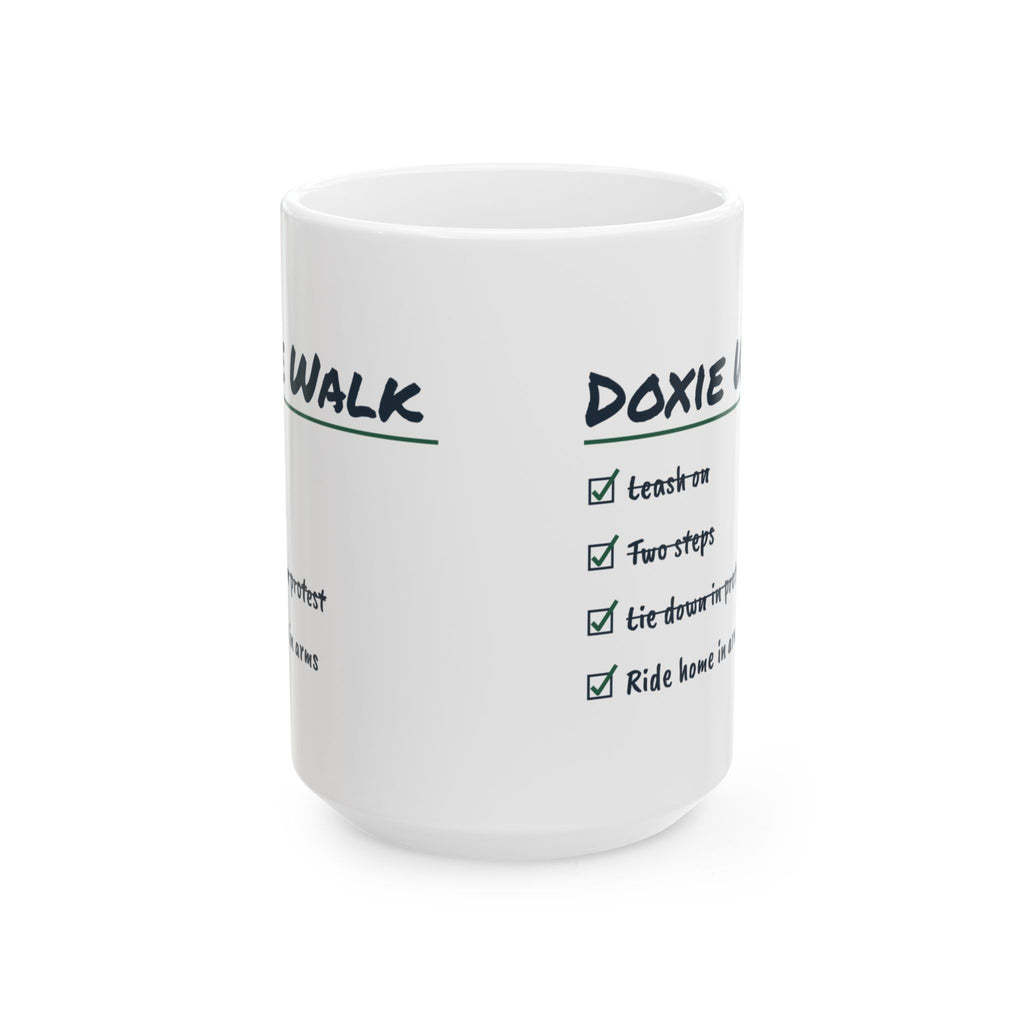 Funny Dachshund Coffee Mug Doxie Walk Checklist Lie Down In Protest
