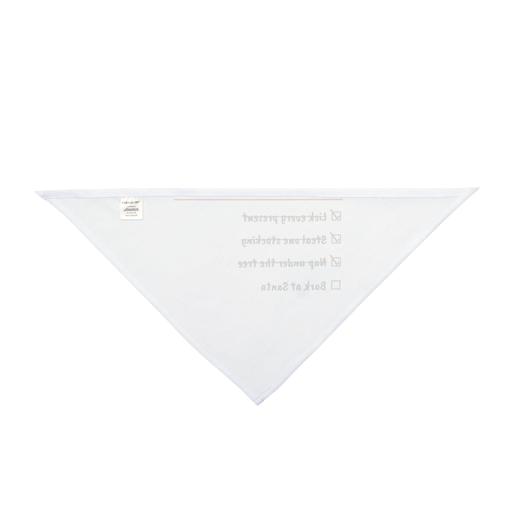 Funny Christmas Dog Bandana Dog's Christmas List Checklist