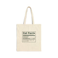 Funny Christmas Tree Cat Tote Bag Cat Nutrition Facts Label