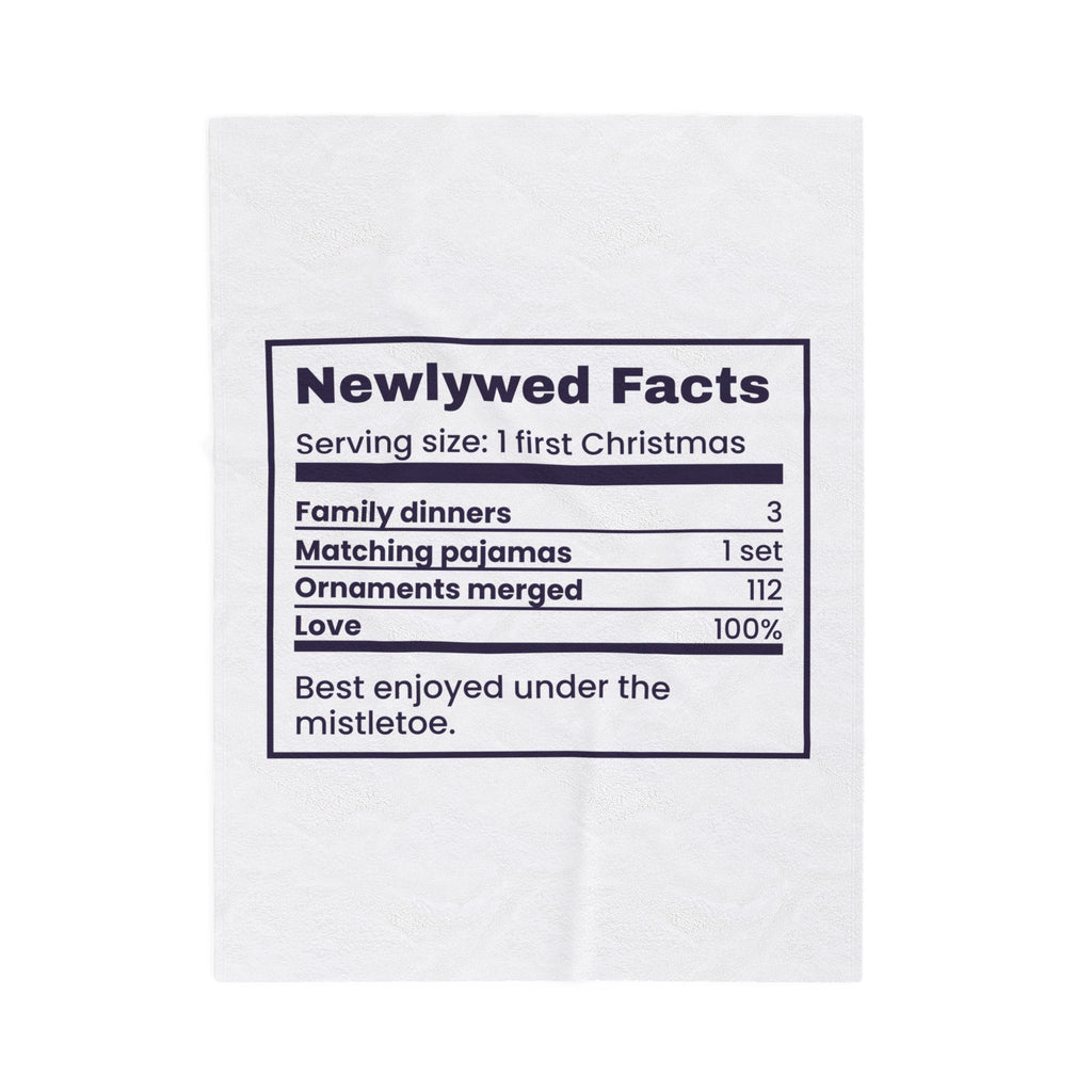 Funny Newlywed Christmas Throw Blanket Newlywed Christmas Love 100%