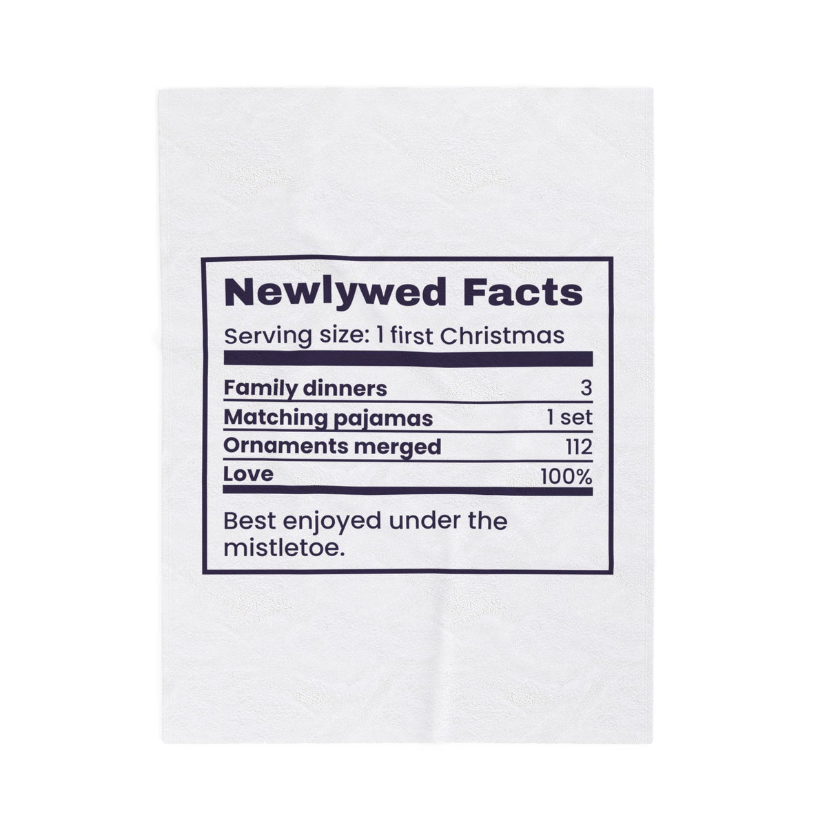 Funny Newlywed Christmas Throw Blanket Newlywed Christmas Love 100%
