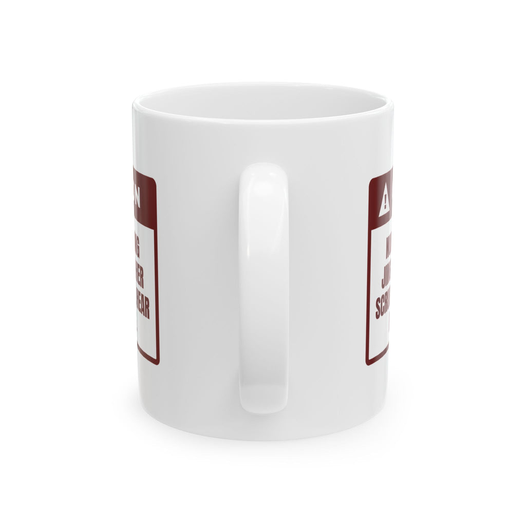 Funny Christmas Nurse Coffee Mug Jingle Bells On Scrubs Warning
