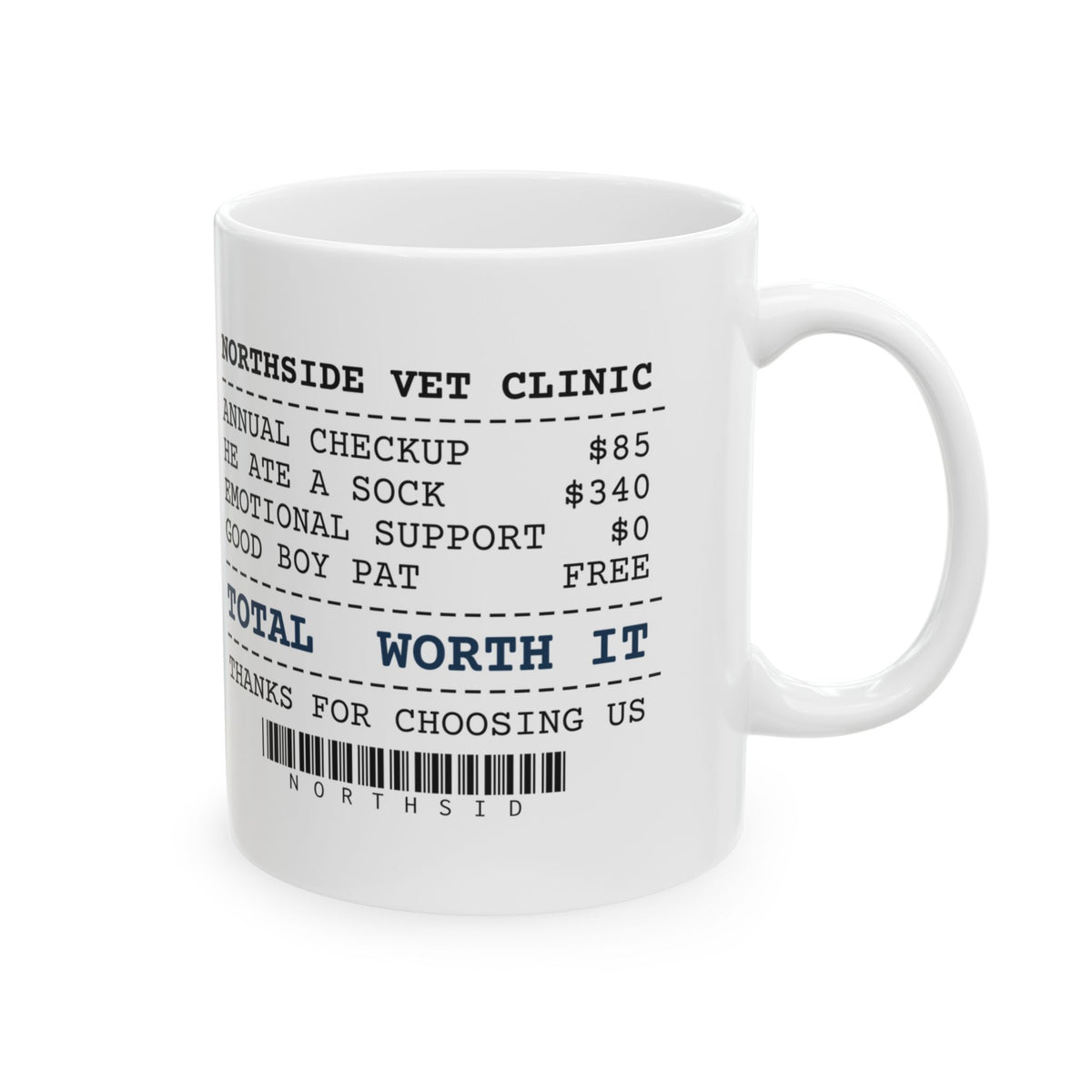 Dog Dad Coffee Mug Vet Bill Total Worth It