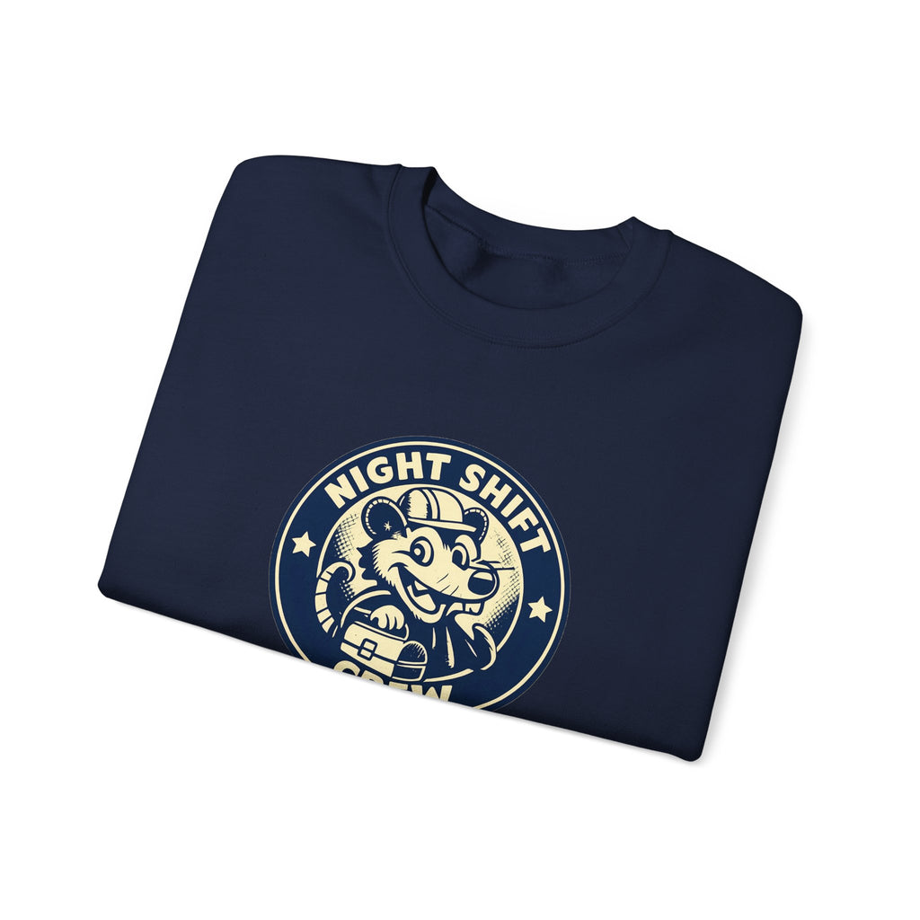 Night Shift Crew Funny Retro Possum Night Shift Worker Sweatshirt