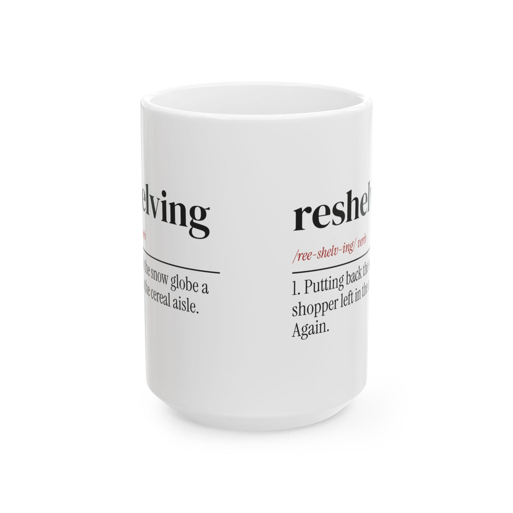 Funny Christmas Coffee Mug Reshelving Dictionary Retail Worker