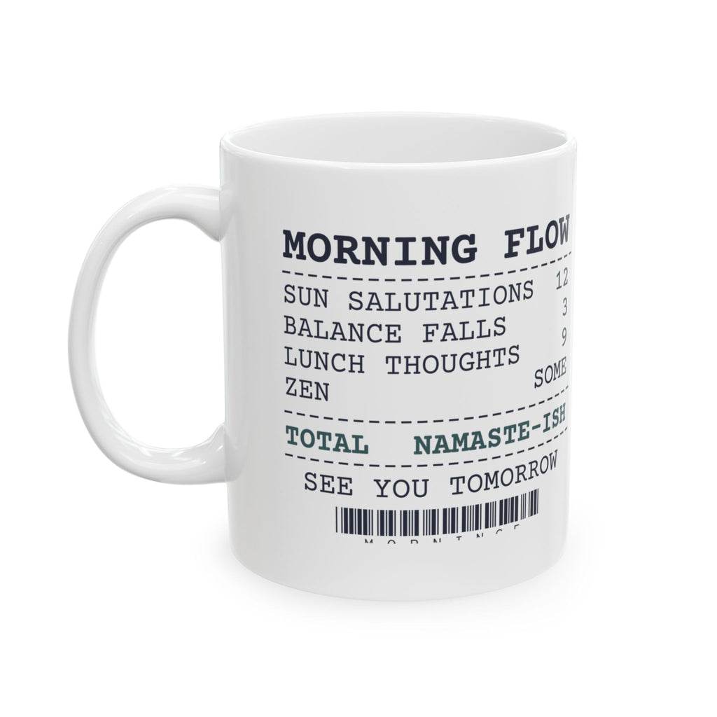 Funny Yoga Coffee Mug Balance Falls 3 Thoughts About Lunch 9