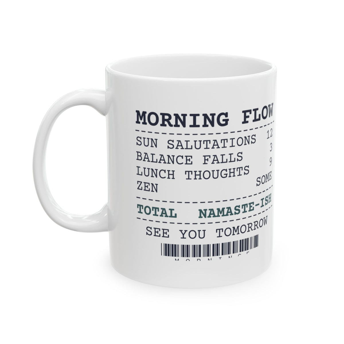 Funny Yoga Coffee Mug Balance Falls 3 Thoughts About Lunch 9
