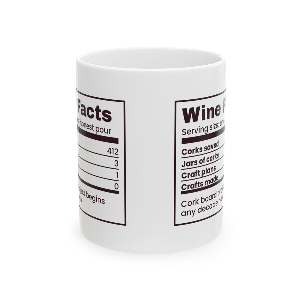 Funny Wine Lover Mug 412 Corks Zero Cork Crafts Wine Facts
