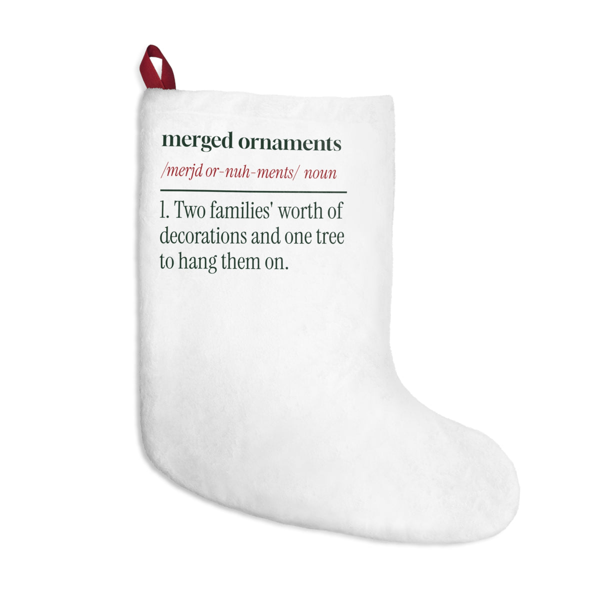 Funny Newlywed Christmas Stocking Merged Ornaments Definition