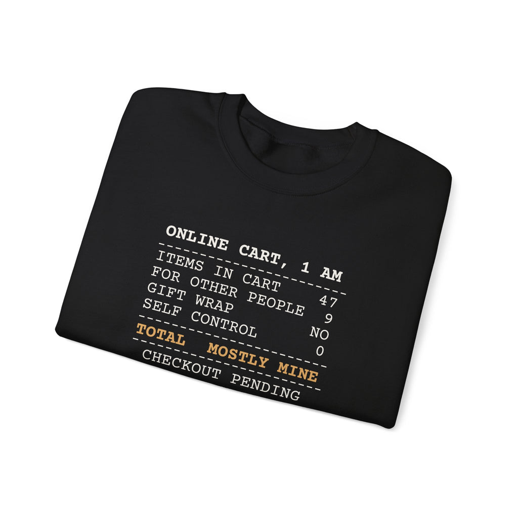 Funny Christmas Shopping Sweatshirt Items In Cart 47 Receipt