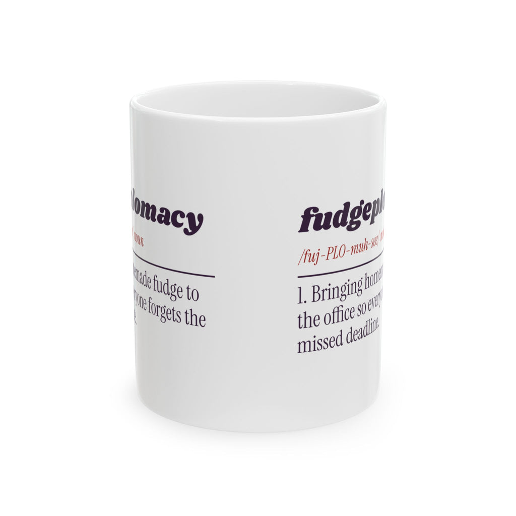 Funny Christmas Coffee Mug Fudgeplomacy Definition For Coworkers