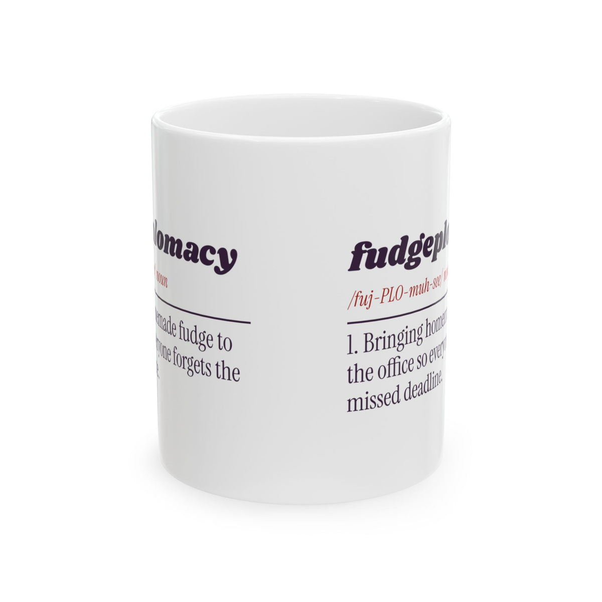Funny Christmas Coffee Mug Fudgeplomacy Definition For Coworkers