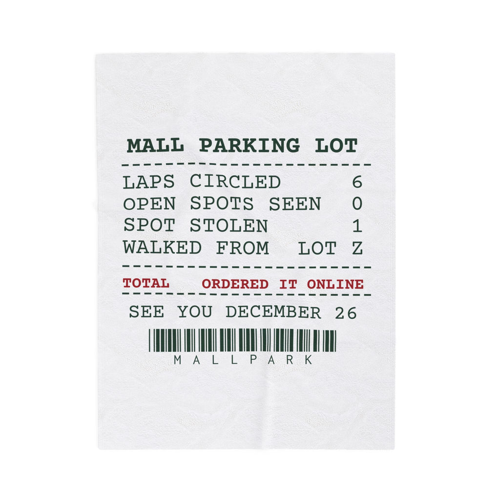 Funny Christmas Throw Blanket Mall Parking Ordered It Online For Shoppers
