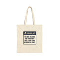 Funny Christmas Tote Bag Tree Stand Water Warning For Dog Owners