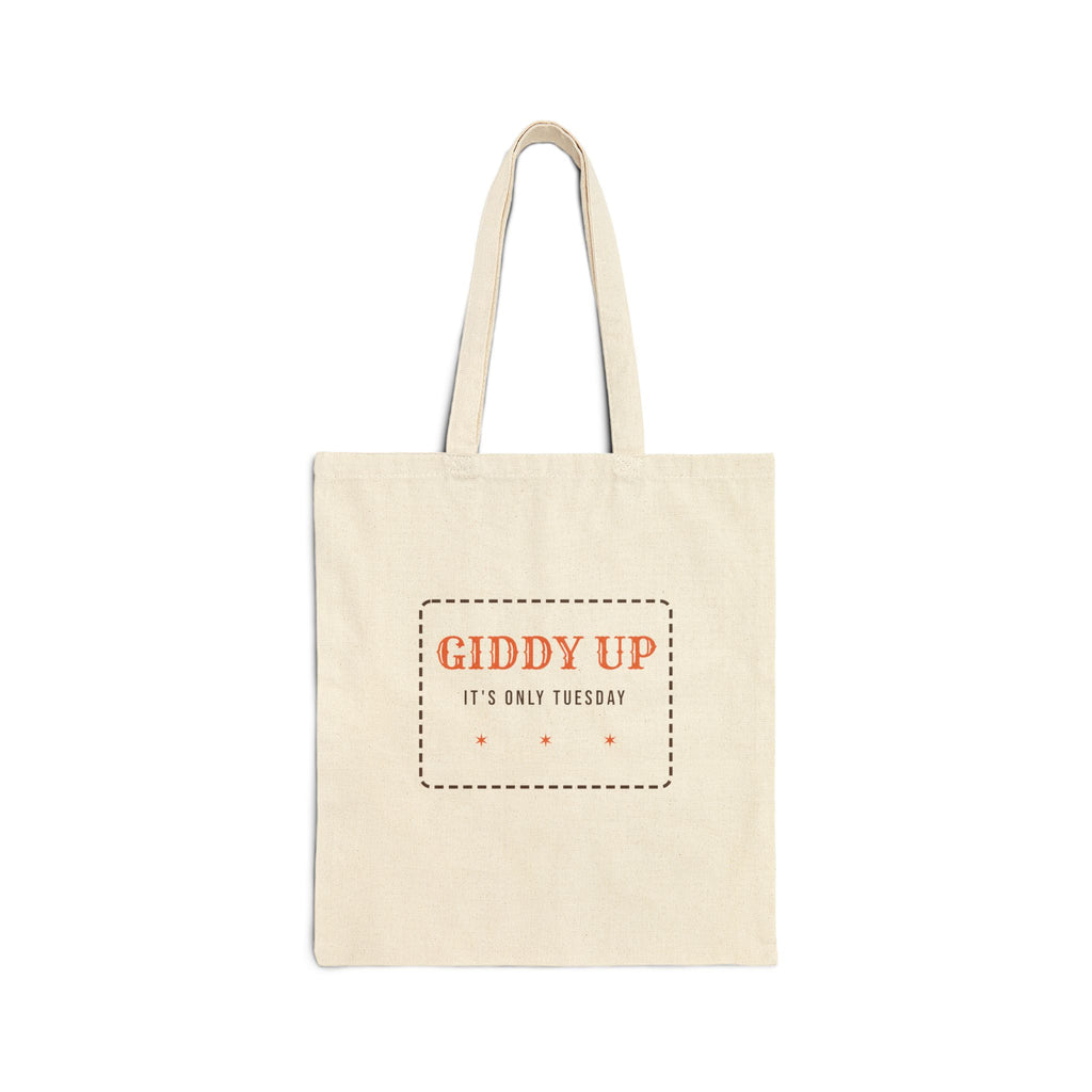 Funny Western Tote Bag Giddy Up Its Only Tuesday