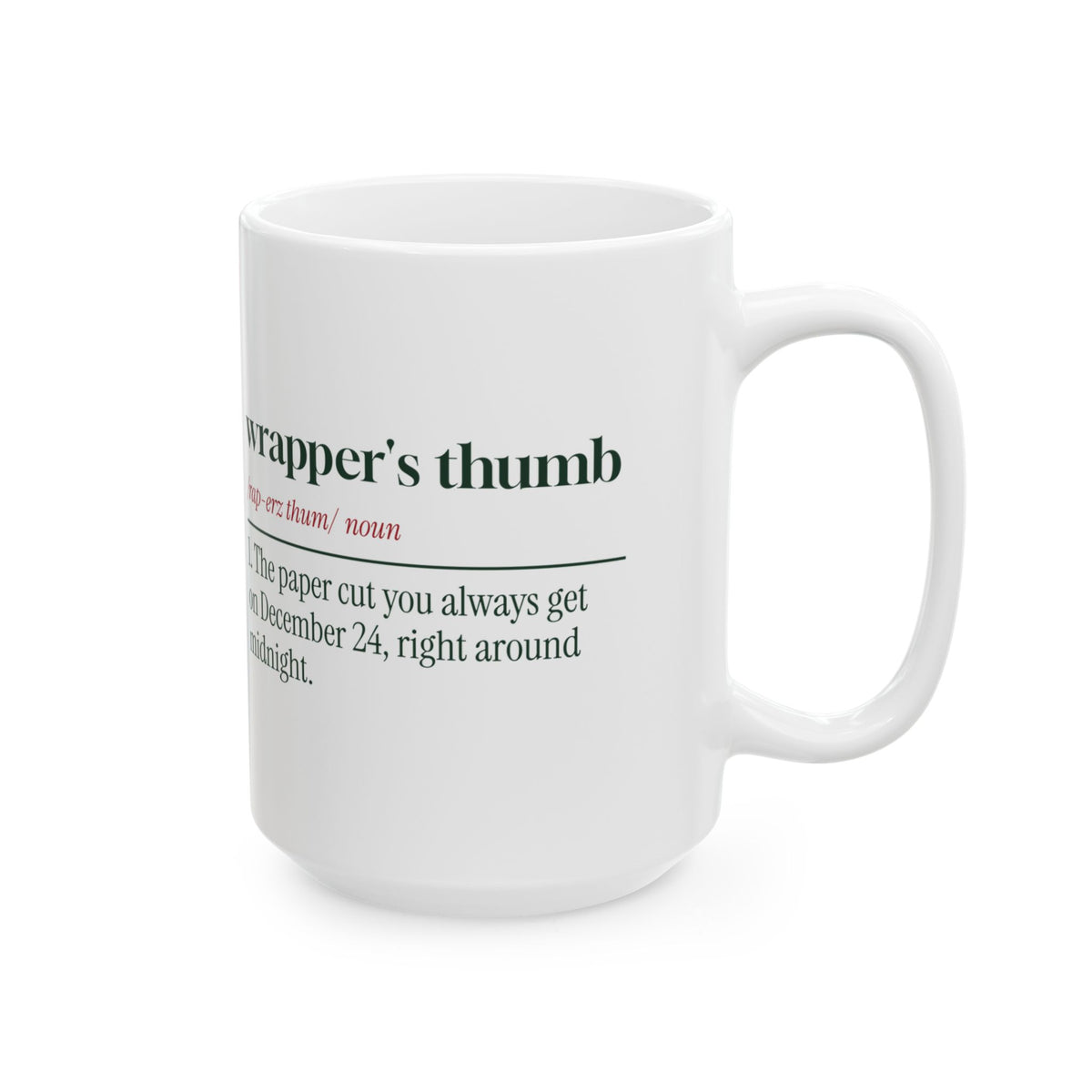 Funny Christmas Wrapping Coffee Mug Wrapper's Thumb Definition