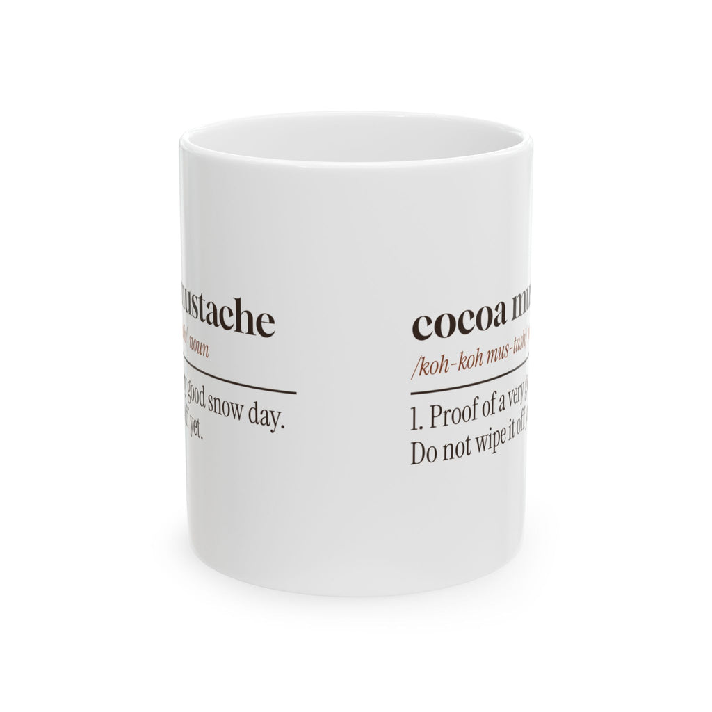 Funny Hot Cocoa Coffee Mug Cocoa Mustache Definition Winter Mug
