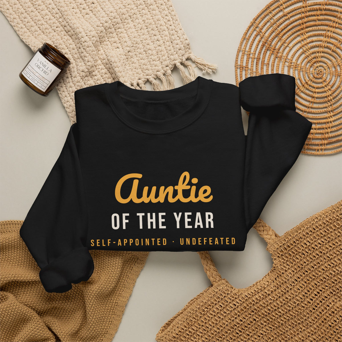 Funny Aunt Sweatshirt Auntie Of The Year Self Appointed