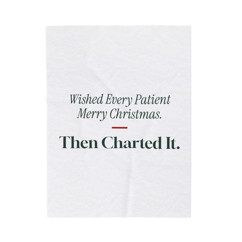 Funny Nurse Christmas Throw Blanket Wished Every Patient Merry Christmas