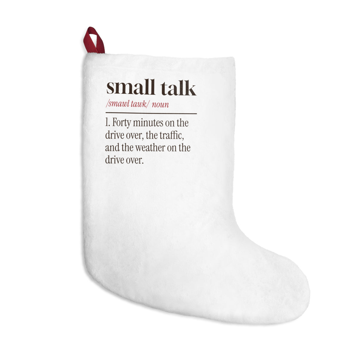 Funny Introvert Christmas Stocking Small Talk Dictionary