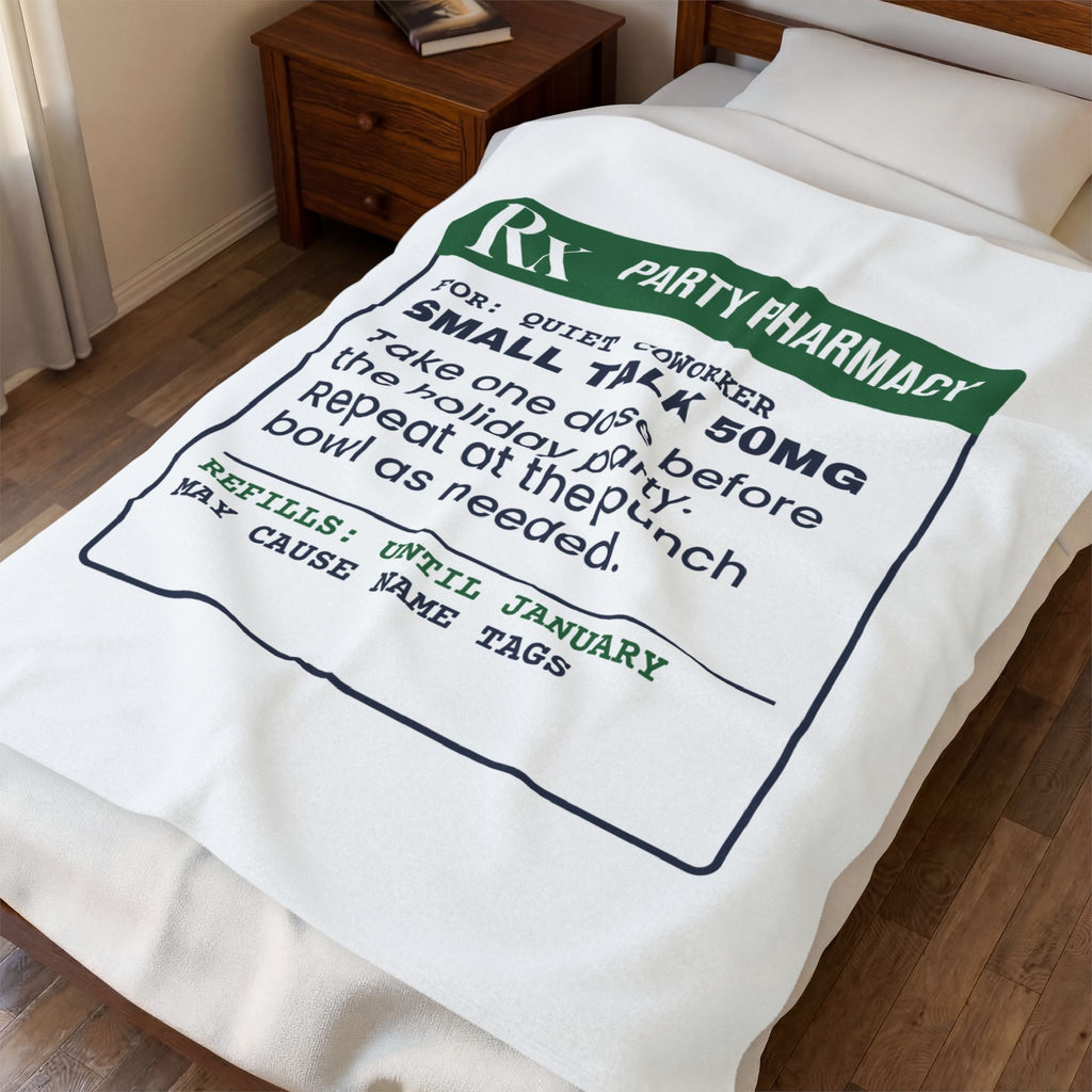 Funny Christmas Coworker Throw Blanket Small Talk 50mg For Introverts