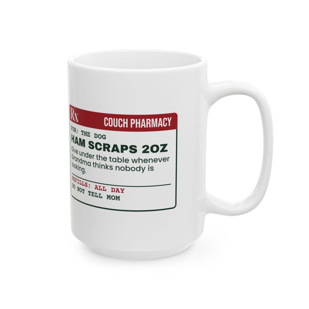 Funny Christmas Coffee Mug Ham Scraps 2oz Under The Table For Dog Lovers