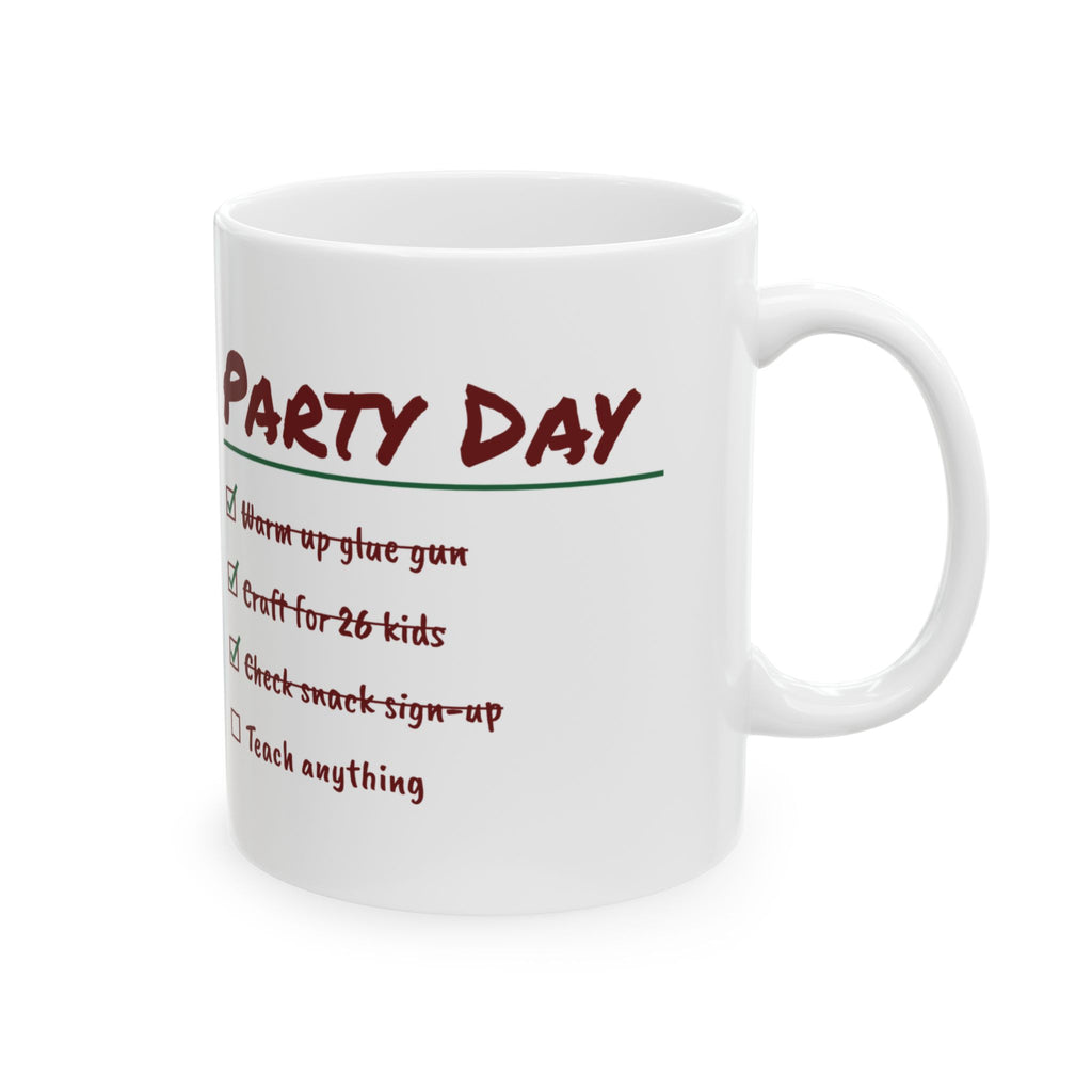 Funny Christmas Teacher Coffee Mug Craft For 26 Kids Party Day Checklist