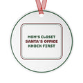 Funny Christmas Ornament Santa's Office Knock First