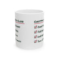 Funny Retail Christmas Coffee Mug Christmas Eve Close Checklist