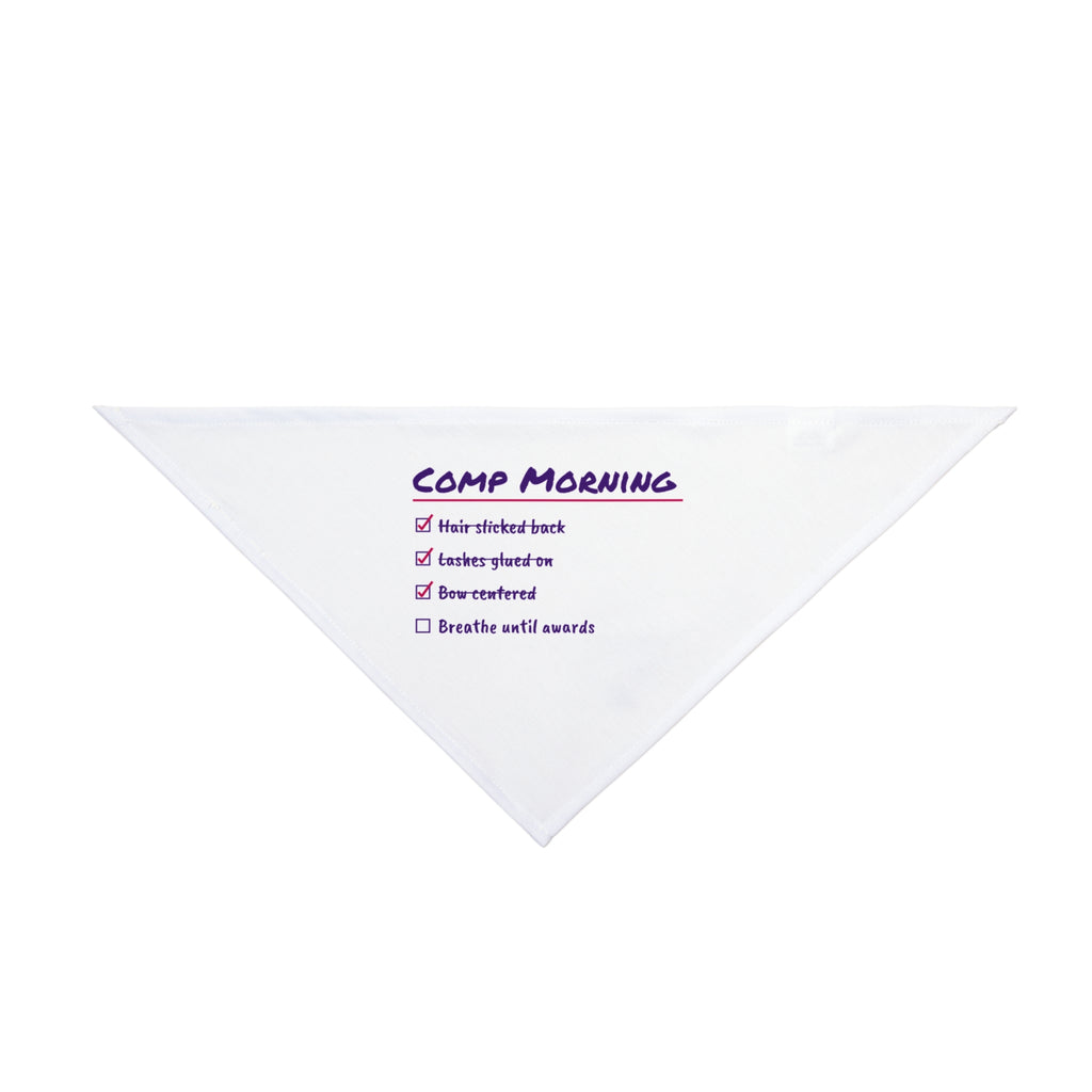 Funny Cheer Mom Dog Bandana Comp Morning Checklist For Cheer Moms