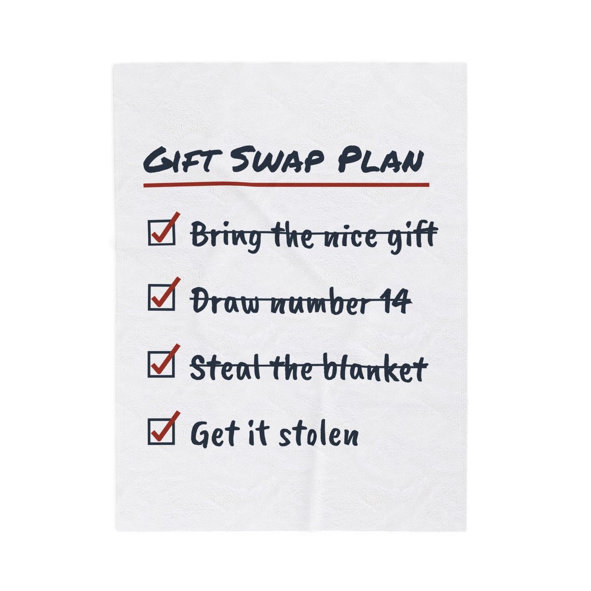 Funny White Elephant Throw Blanket Gift Swap Plan Get It Stolen Checklist