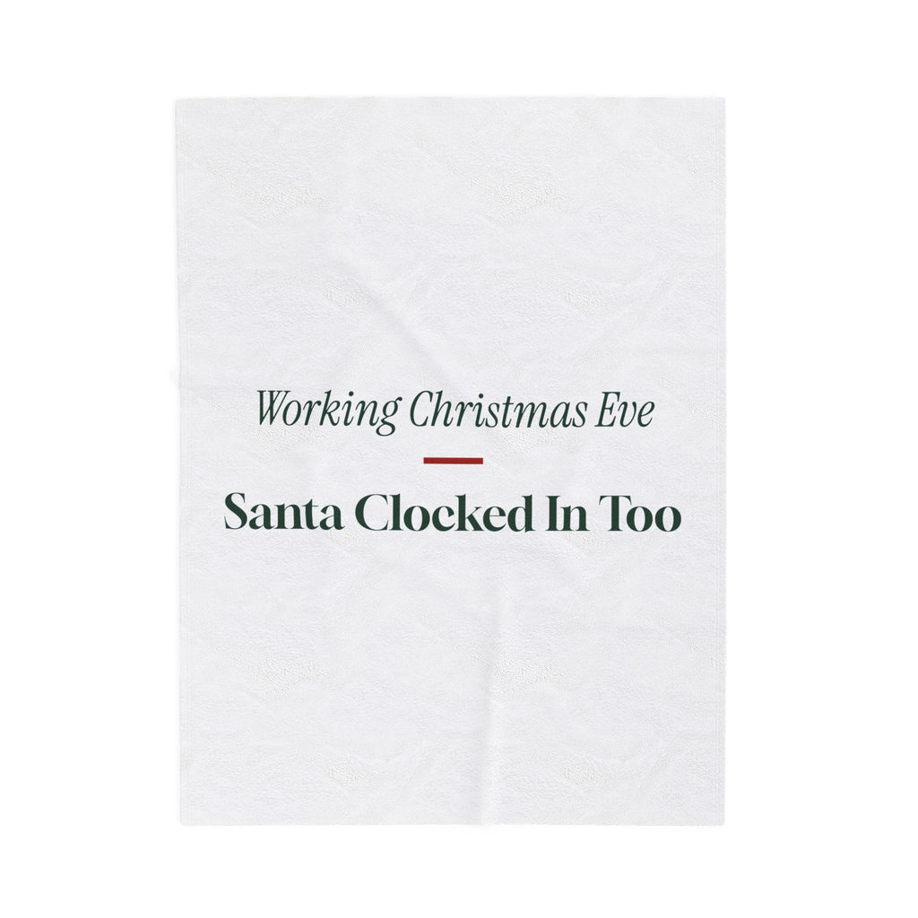 Funny Nurse Christmas Throw Blanket Working Christmas Eve Santa Too