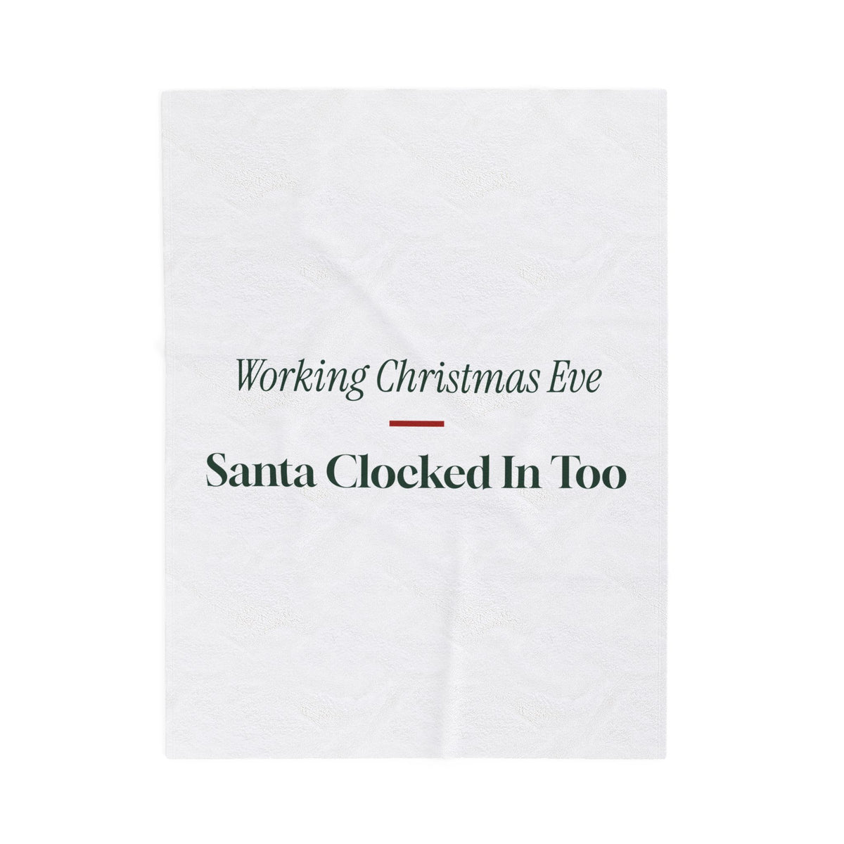 Funny Nurse Christmas Throw Blanket Working Christmas Eve Santa Too
