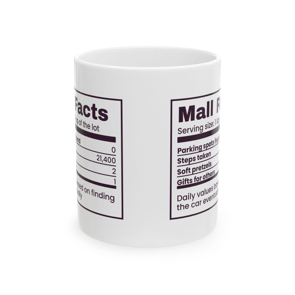 Funny Christmas Coffee Mug Mall Facts Parking Spots Found Zero