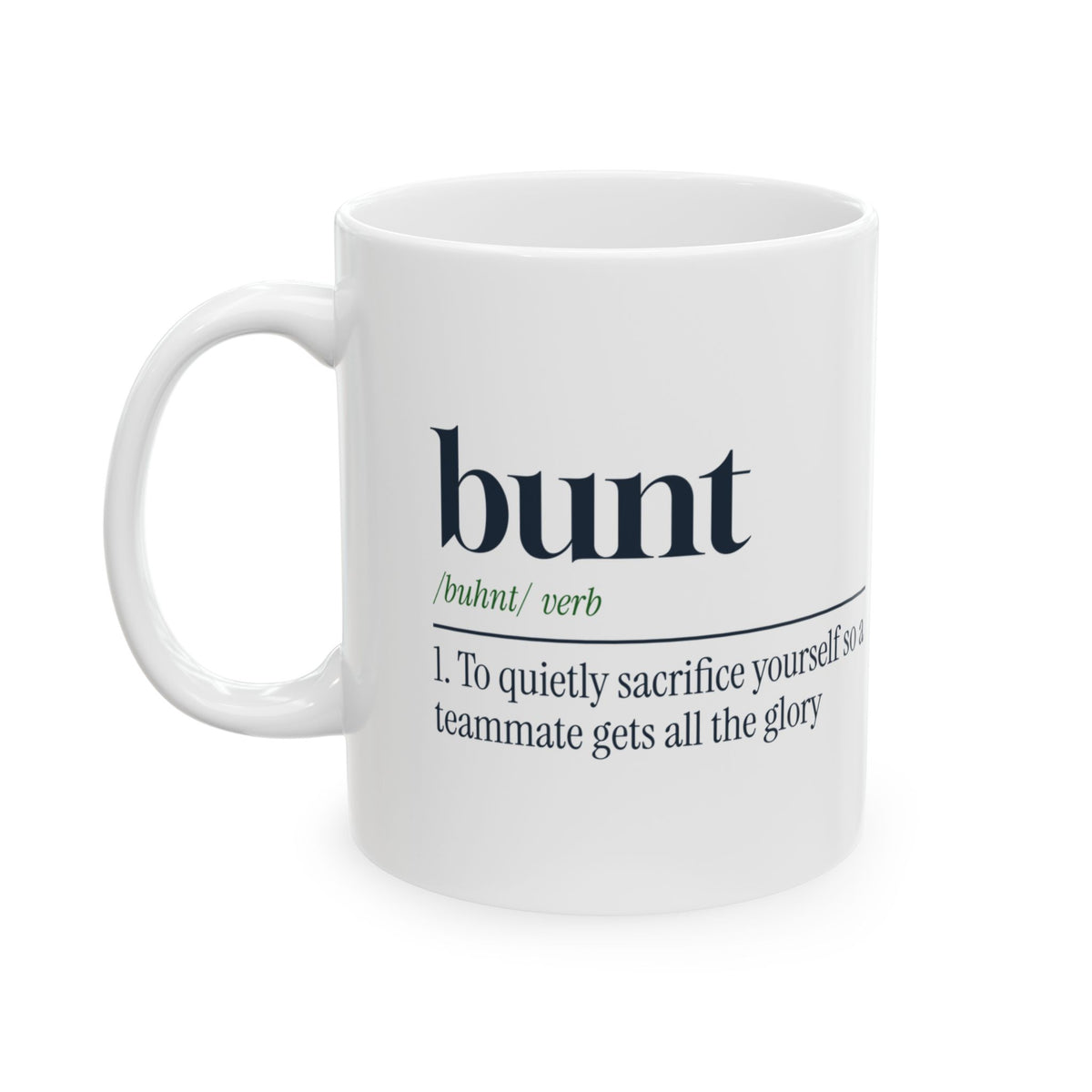 Softball Coffee Mug Bunt A Softball Verb