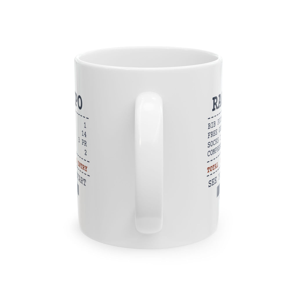 Funny Running Coffee Mug Race Expo Receipt For Marathon Runners