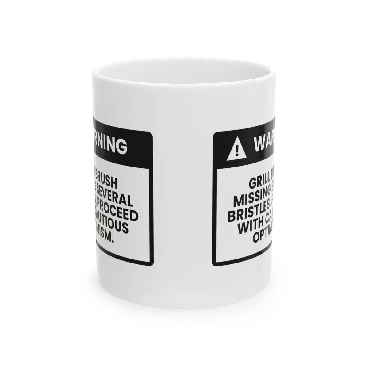 Funny Grill Dad Coffee Mug Grill Brush Warning For Dad