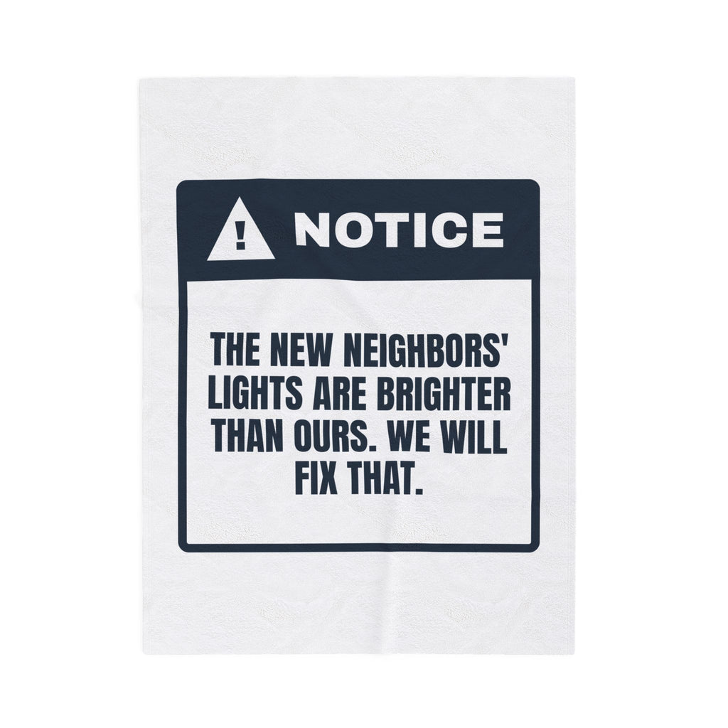 Funny New Home Christmas Throw Blanket The Neighbors' Lights Are Brighter